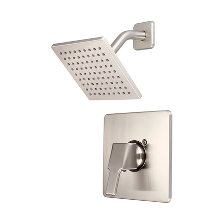 Olympia Faucets Single Handle Shower Trim Set, Wallmount, Brushed Nickel T-2395-6-BN